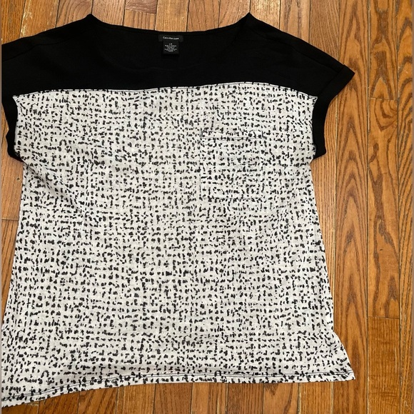 Calvin Klein Jeans Tops - Calvin Klein Jeans Black and White Textured Blouse